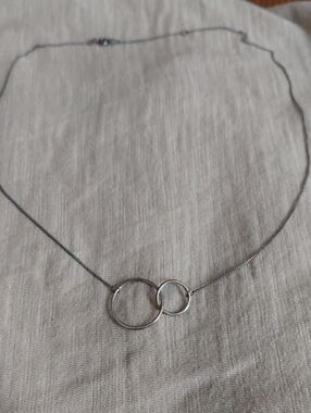 925 Eternal Ring Necklace 16-18 inches.